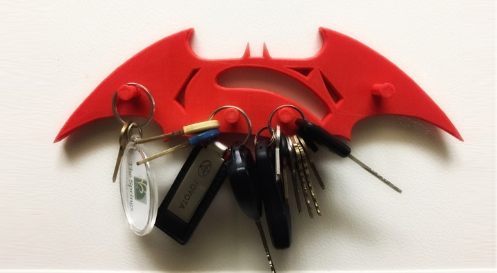 3D打印蝙蝠侠钥匙挂-钥匙收纳神器