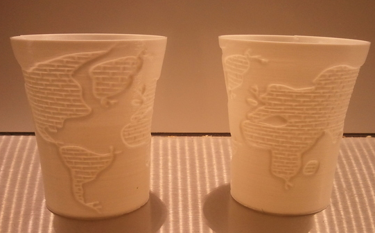 3D打印世界地图水杯-3D打印你的创意生活