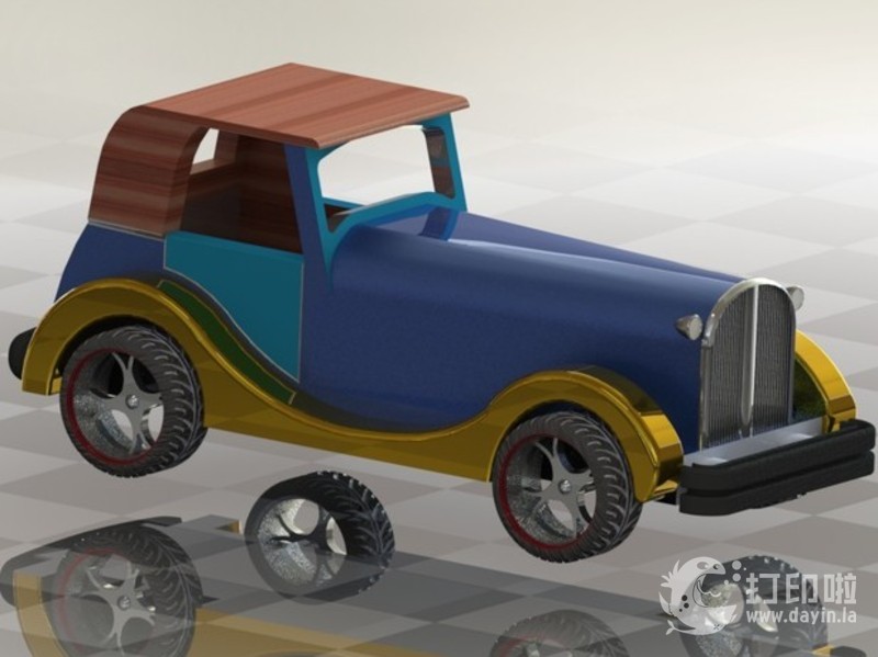 老爷车3D打印模型