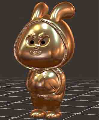 金兔子3D打印模型