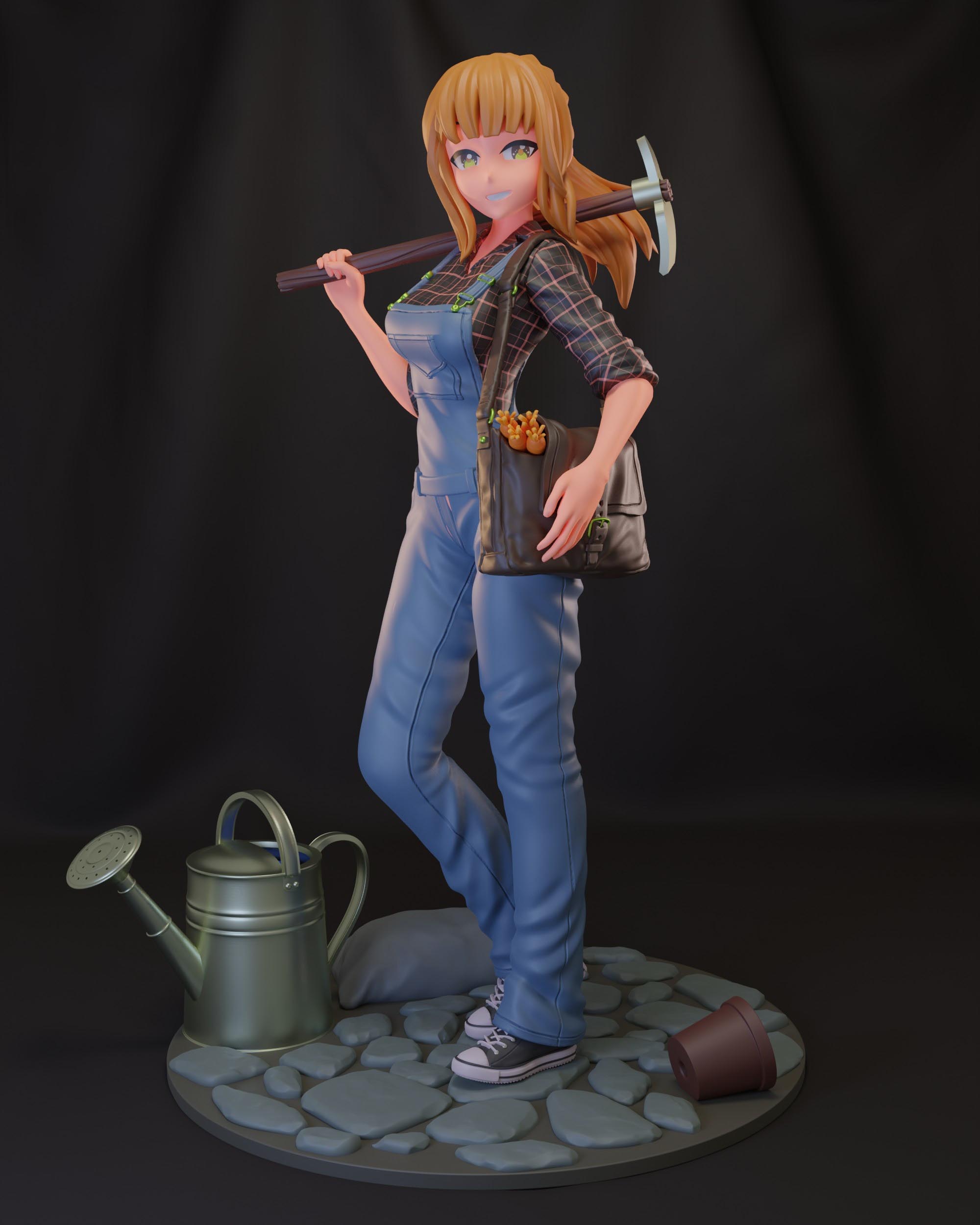 花园女孩3D打印模型