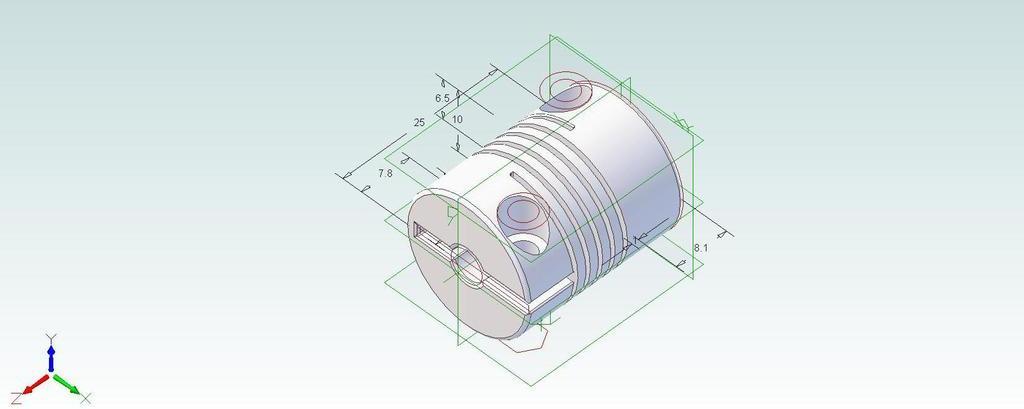螺旋切割挠性联轴器3D打印模型