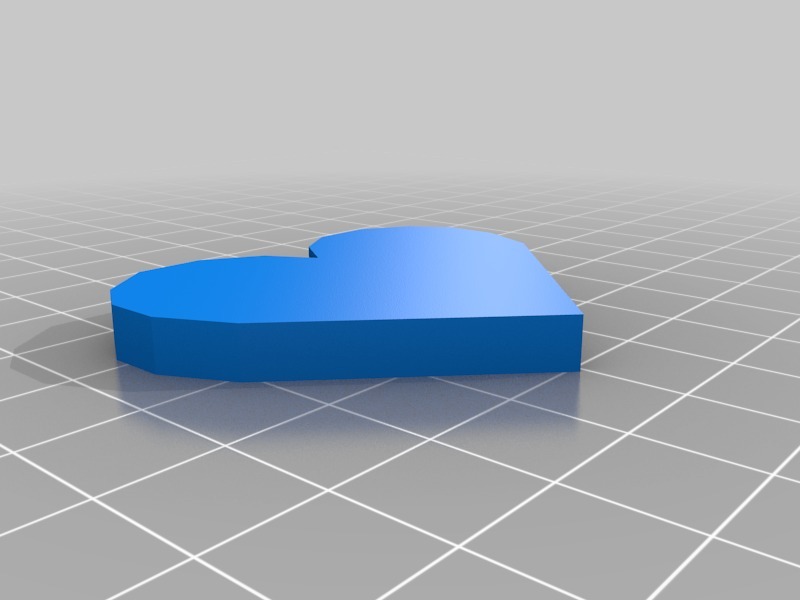简单的心形3D打印模型