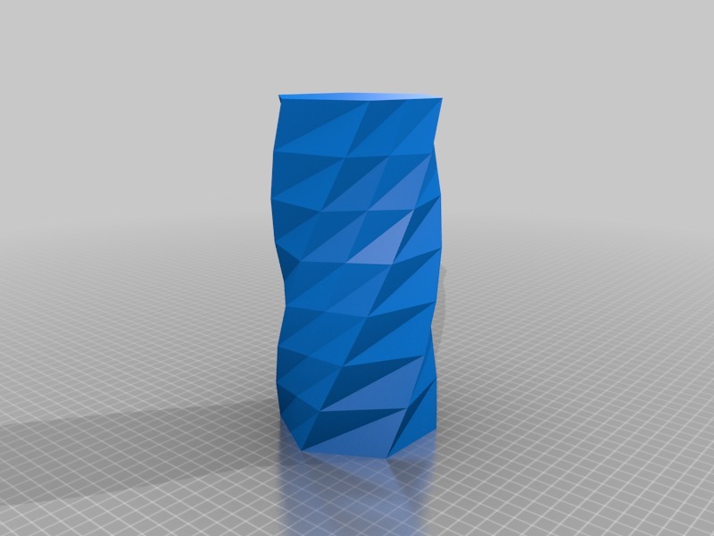 扭曲的6面花瓶3D打印模型