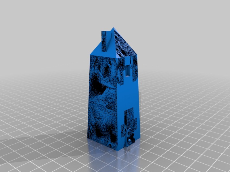 烟囱房子3D打印模型