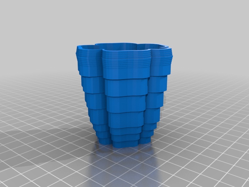 三叶草形状花瓶3D打印模型