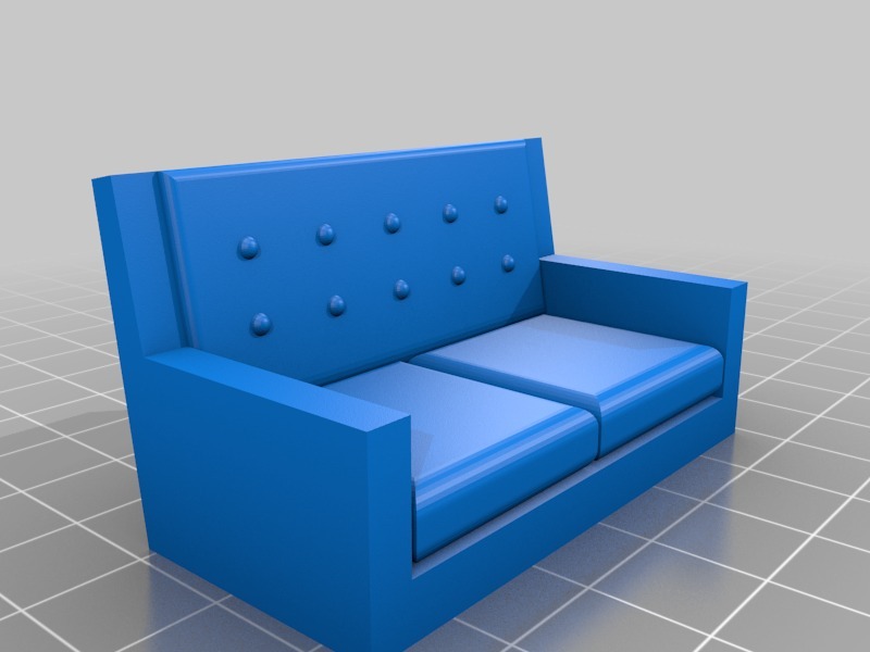 简易的1960年代沙发3D打印模型
