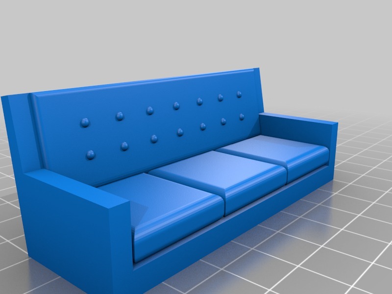 简易的1960年代沙发3D打印模型