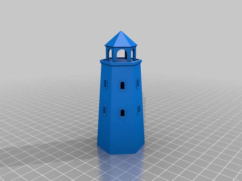 简易灯塔3D打印模型
