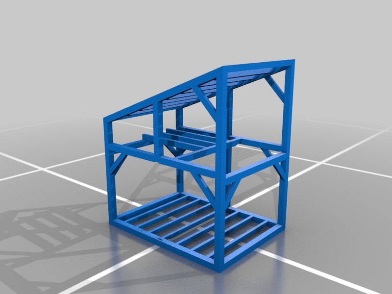 木框架小屋3D打印模型