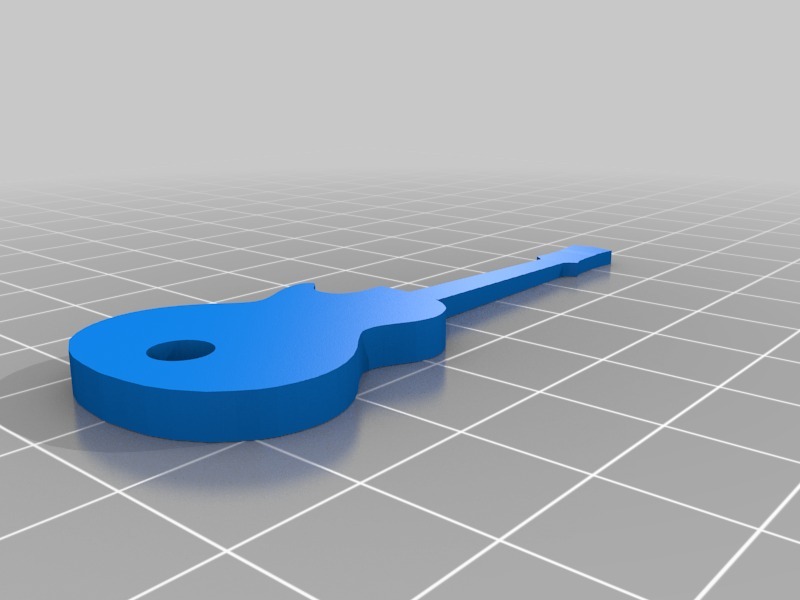 吉他造型钥匙扣3D打印模型