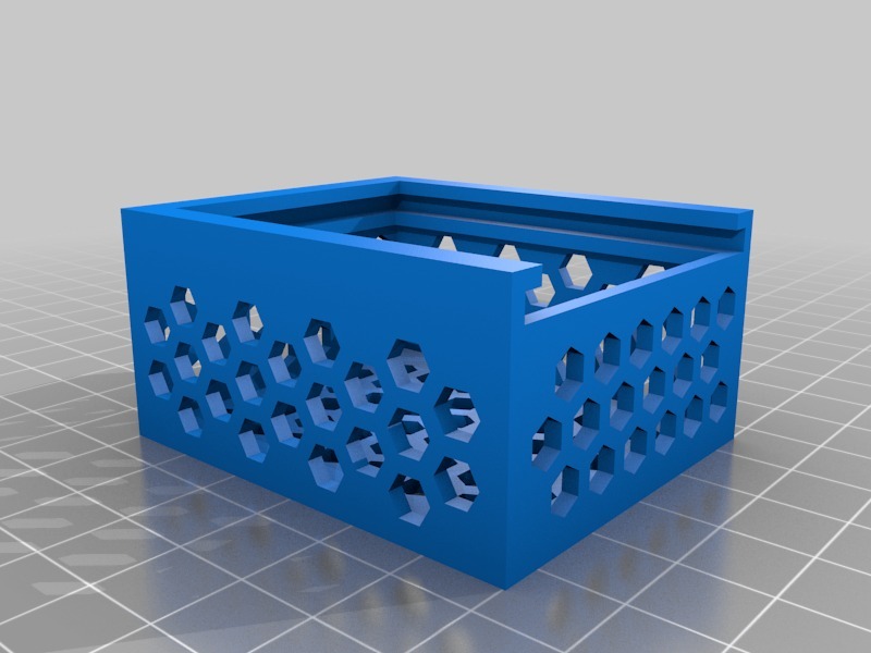 带六角孔的收纳盒3D打印模型