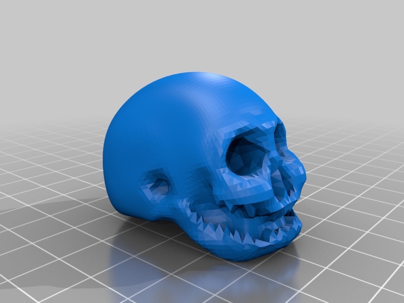 微笑的头骨3D打印模型