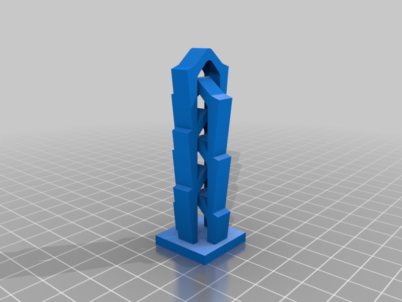 重叠的塔3D打印模型