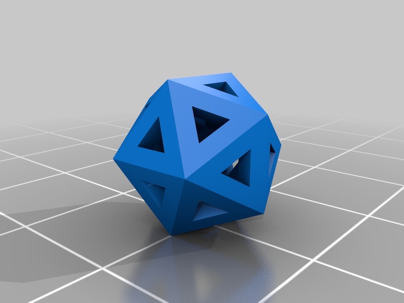三重二十面体艺术品3D打印模型