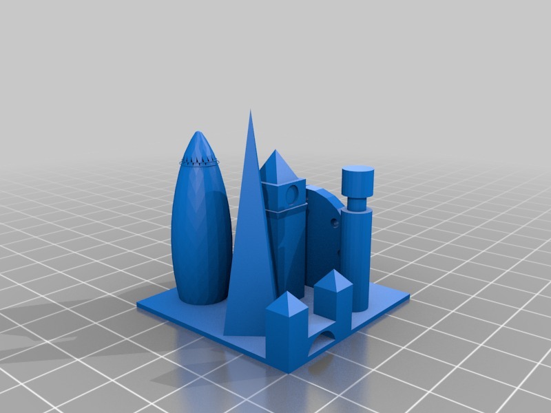 微型伦敦3D打印模型