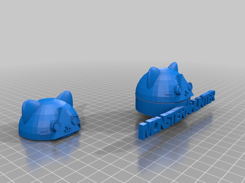 怪物猎人艾欧猫头3D打印模型