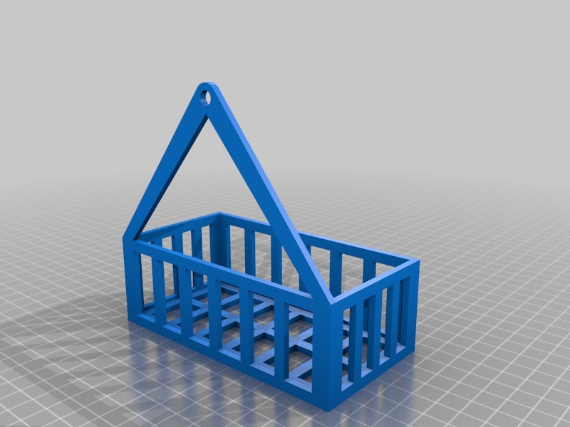 简易挂墙收纳框3D打印模型