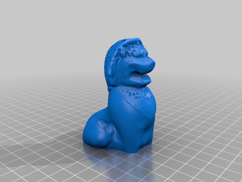 守护狮子石像3D打印模型