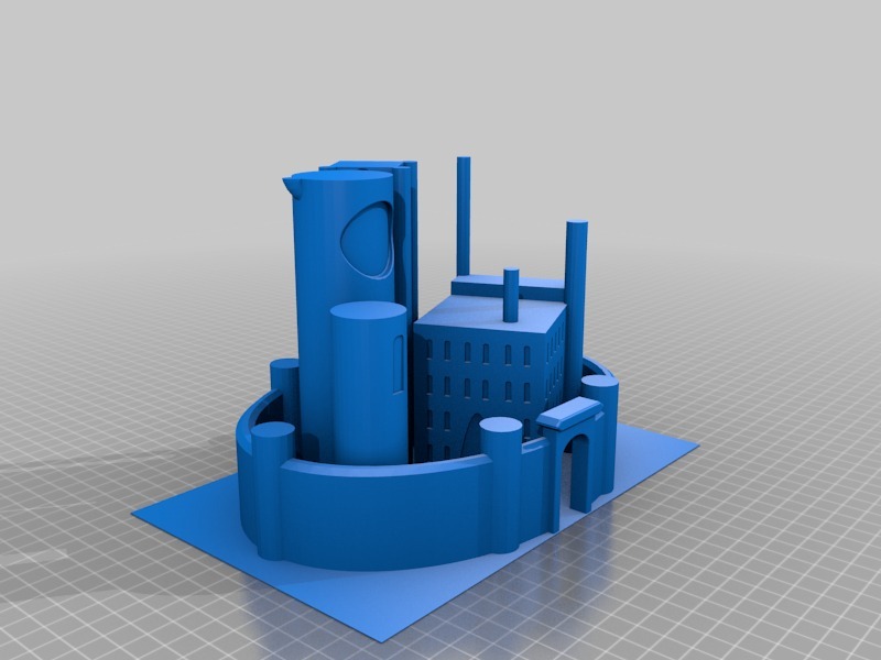 月亮龙城堡3D打印模型