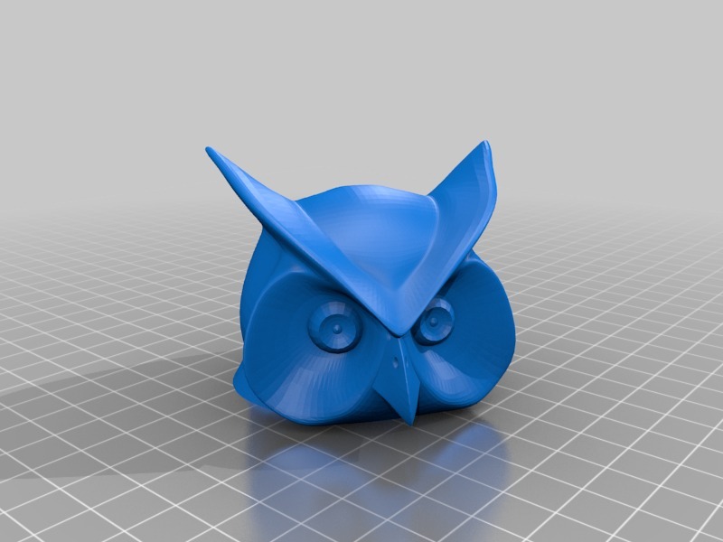 猫头鹰雕塑3D打印模型