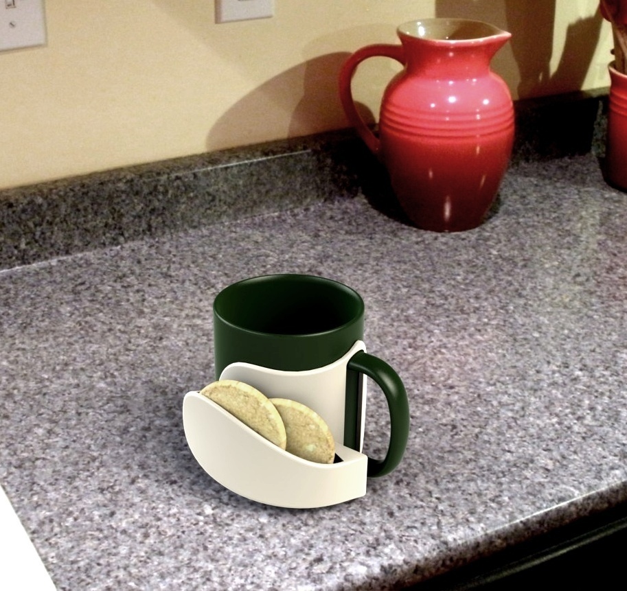 杯子旁饼干托盘3D打印模型