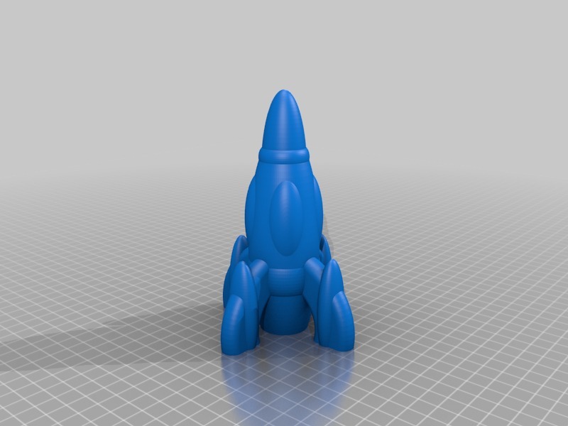 复古火箭3D打印模型