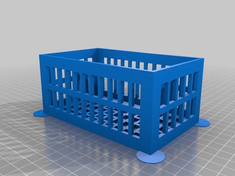 四周镂空方形收纳盒3D打印模型