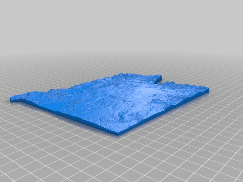 黄石国家公园3d地形模型3D打印模型
