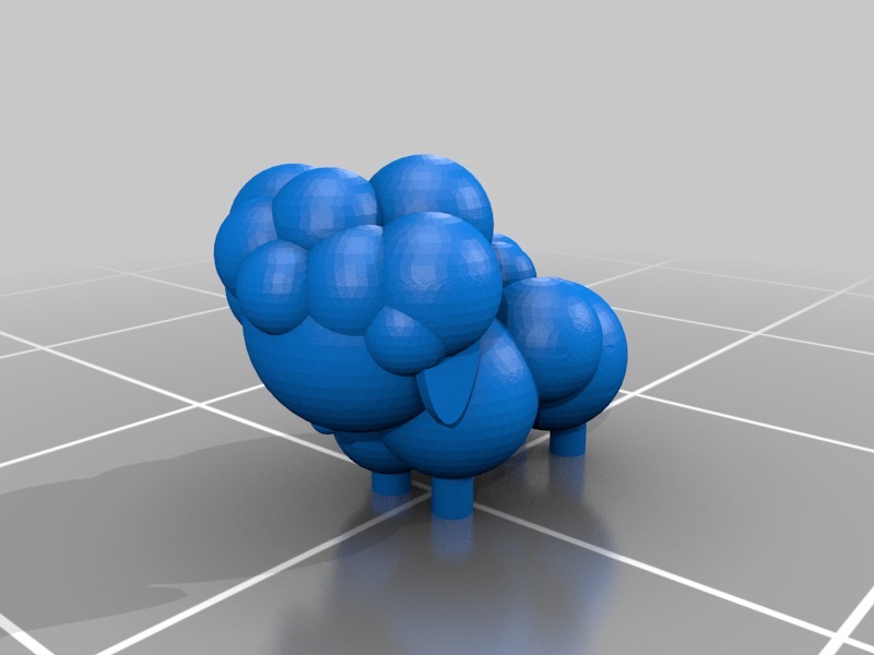 漫画绵羊模型3D打印模型