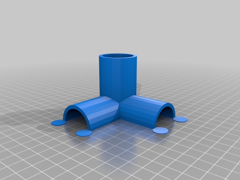 四通外管连接器3D打印模型
