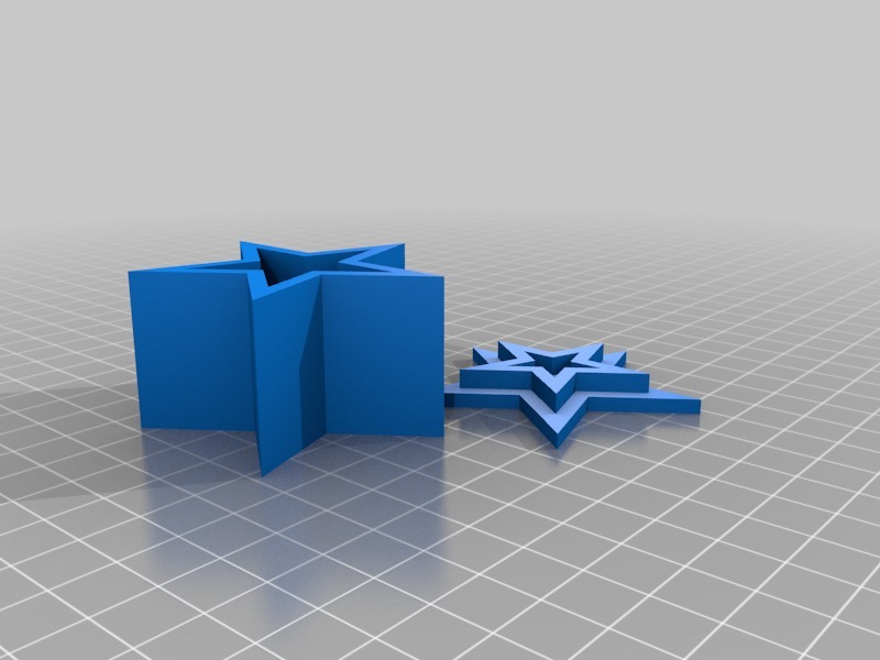 五角星盒子3D打印模型