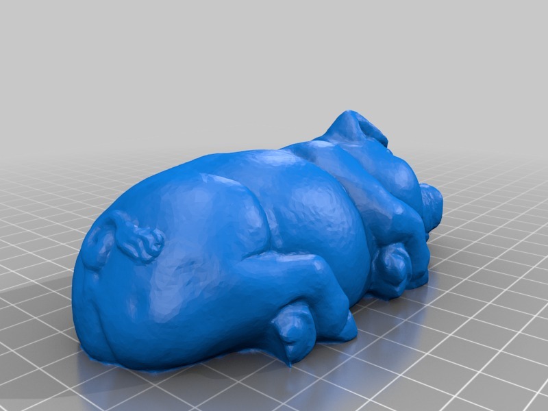 睡觉的猪3D打印模型