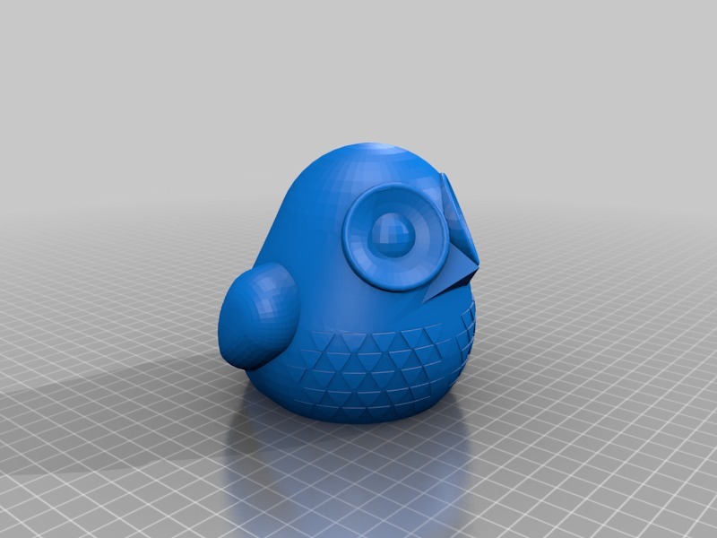 无耳猫头鹰3D打印模型