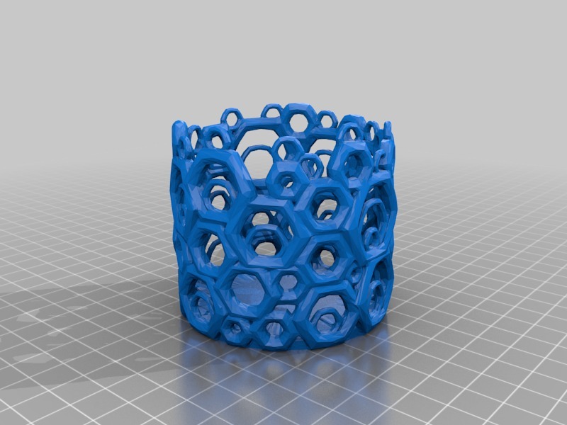 六角镂空花瓶3D打印模型