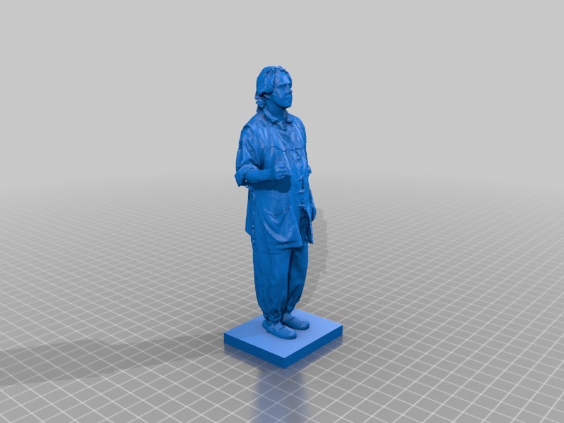 中世纪园丁雕塑3D打印模型