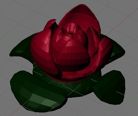 玫瑰3D打印模型