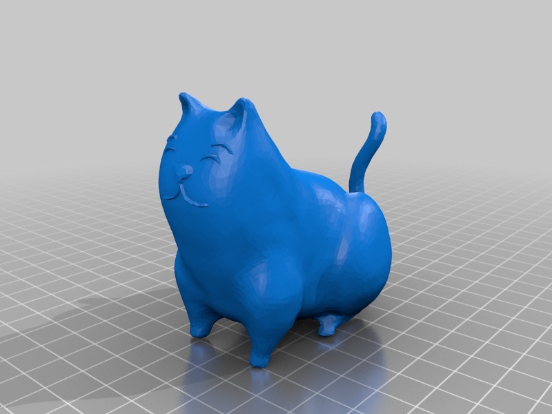 可爱的胖猫咪3D打印模型