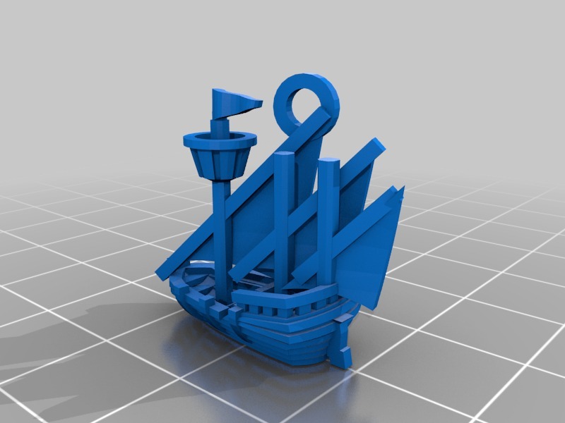 海盗船装饰品3D打印模型