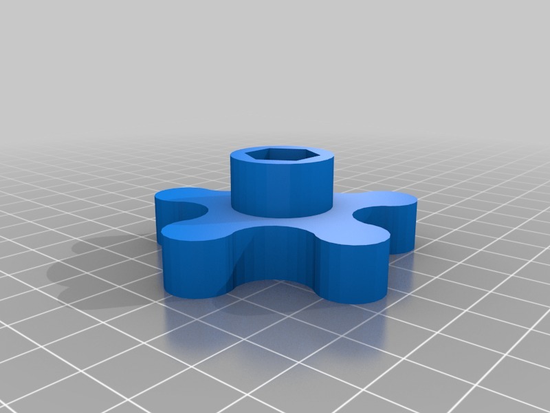 M8螺纹杆的指轮3D打印模型