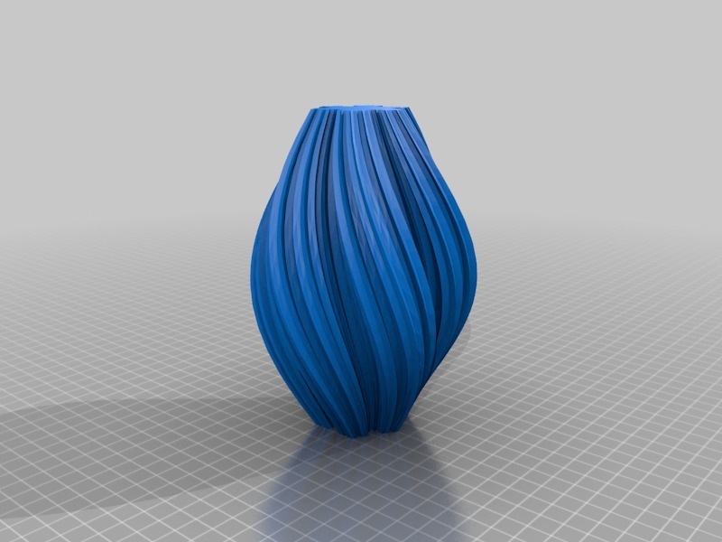 扭曲科赫雪花花瓶3D打印模型