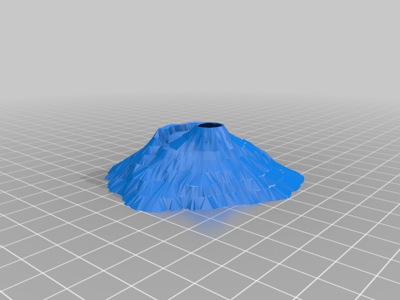 维苏威火山3D打印模型