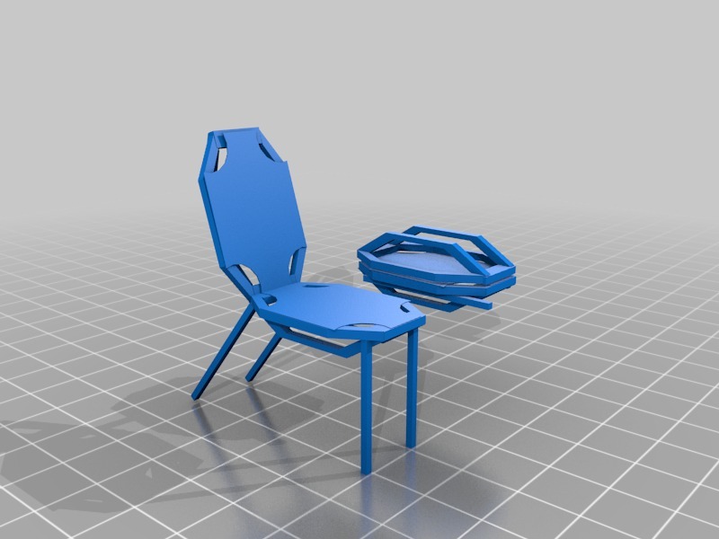 折叠椅子3D打印模型