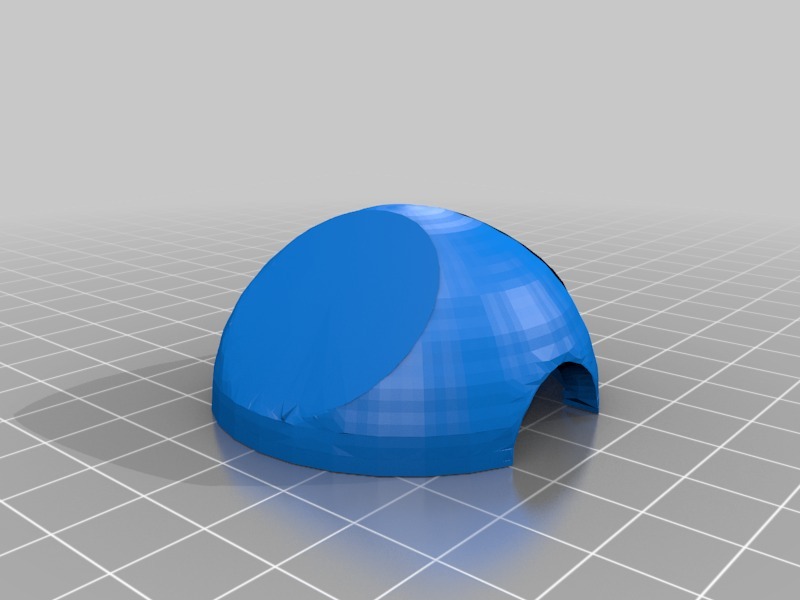 带孔的半球3D打印模型