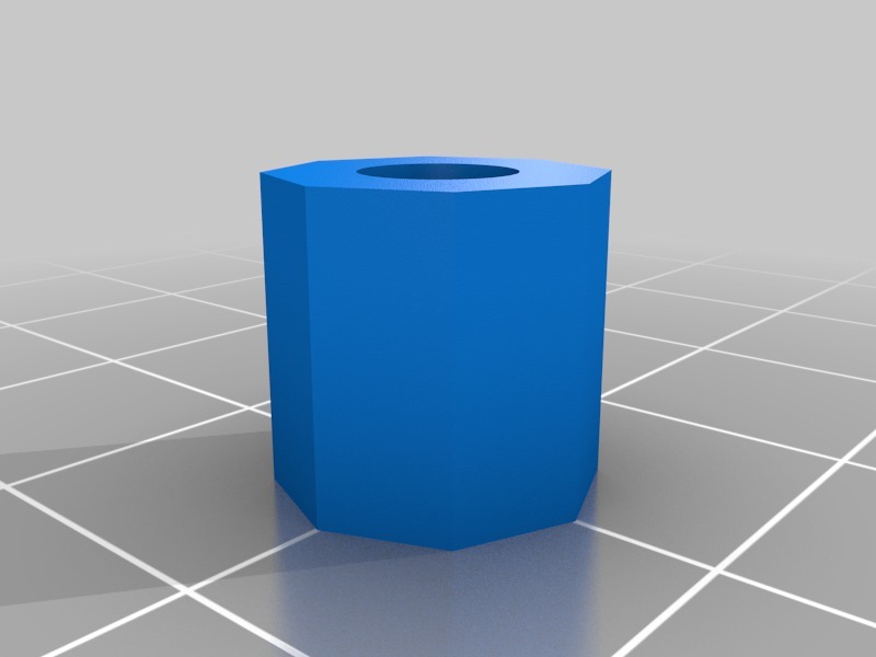 带中心孔的六角测试部件3D打印模型