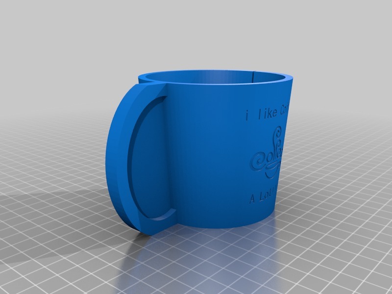 可定制的咖啡杯3D打印模型