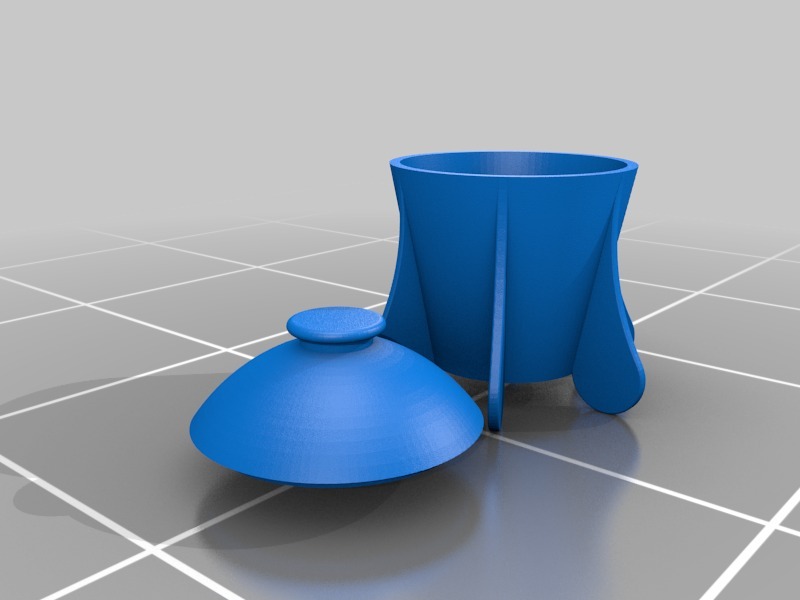 火箭状的容器3D打印模型