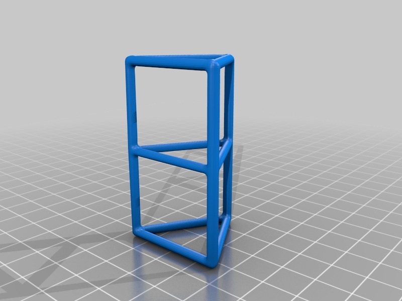 简单线框三角棱镜3D打印模型