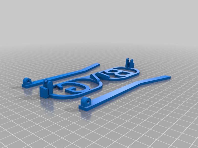 字母BG眼镜3D打印模型