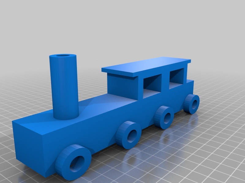 火车玩具3D打印模型